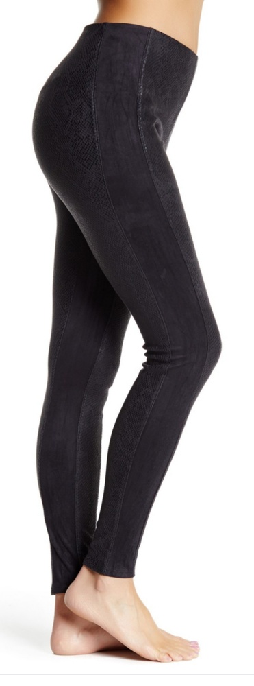 Lysse Faux Snakeskin Suede Legging Sz S